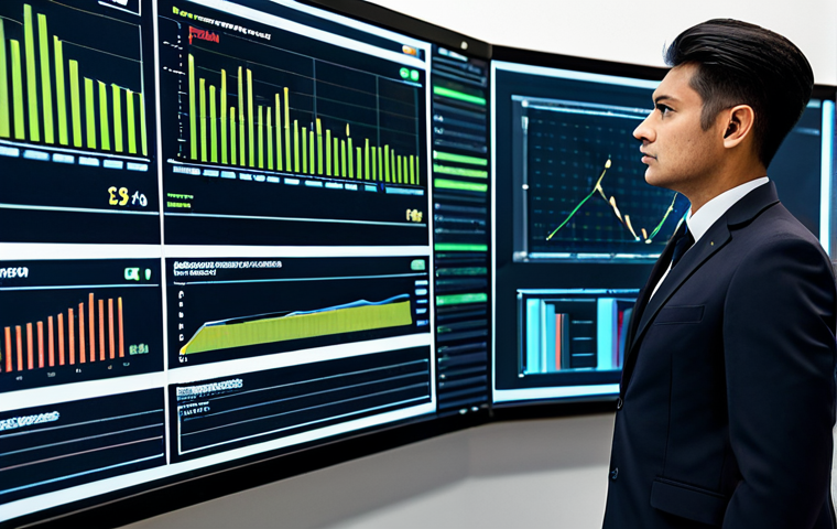 A professional compliance officer, fully clothed in a modest business suit, intently observing a large holographic display that shows real-time compliance dashboards and automated workflows. The setting is a sleek, modern data control room, emphasizing efficiency and streamlined processes with vibrant digital charts and flowing data visualizations. appropriate attire, safe for work, perfect anatomy, natural proportions, well-formed hands, proper finger count, natural body proportions, professional photography, high quality, family-friendly content.